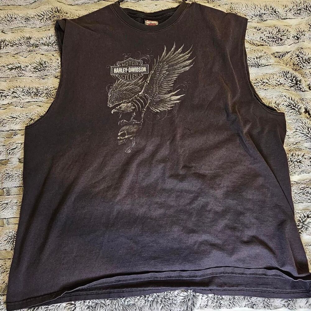 Harley-davidson Men's Black and White Vest